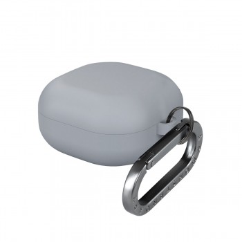 Чохол для навушників ArmorStandart Hang Case для Samsung Galaxy Buds Core, силікон 2 мм, з карабіном, світло-сірий