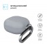Чохол для навушників ArmorStandart Hang Case для Samsung Galaxy Buds Core, силікон 2 мм, з карабіном, світло-сірий
