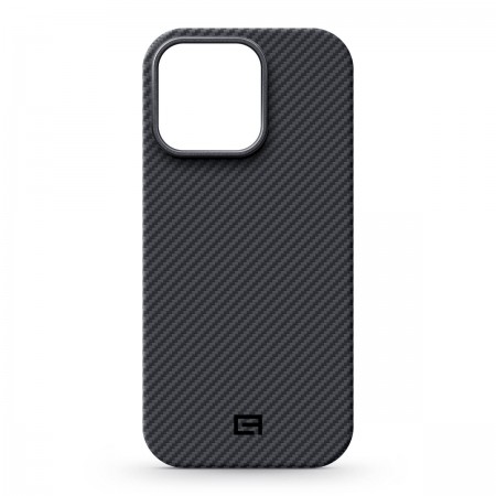 Чехол ArmorStandart BlackIcon Aramid Twill MagCase для iPhone 16 Pro Max из арамида с MagSafe, Black (чёрный)