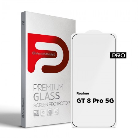 Защитное стекло ArmorStandart Pro для Realme GT 8 Pro 5G с рамкой, толщина 0,3 мм