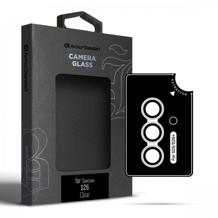 Захисне скло для камери ArmorStandart Supreme Black Icon для Samsung S26 Clear
