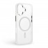 Чохол ArmorStandart Unit MagCase для iPhone 17 прозорий, Matte Clear Silver + Pink Button Set (білий)