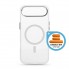 Чохол-накладка з MagSafe ArmorStandart Unit MagCase для Apple iPhone 17 Air, Matte Clear Silver + Orange Button Set
