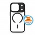 Прозорий чохол MagSafe ArmorStandart Unit-C MagCase для Apple iPhone 17 Pro + набір кнопок, Black (чорний)