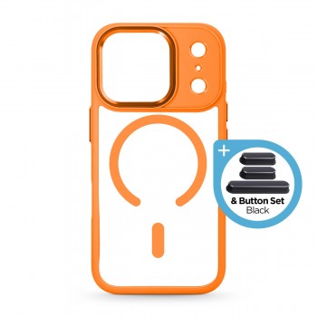 Чохол ArmorStandart Unit-C MagCase для Apple iPhone 17 Pro, помаранчевий, з набором чорних кнопок Чохол ArmorStandart Unit-C MagCase для Apple iPhone 17 Pro, помаранчевий, з набором чорних кнопок