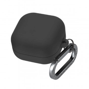 Силіконовий чохол для навушників Samsung Galaxy Buds 4 / 4 Pro ArmorStandart Hang Case з карабіном, чорний Силіконовий чохол для навушників Samsung Galaxy Buds 4 / 4 Pro ArmorStandart Hang Case з карабіном, чорний