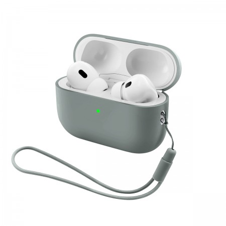 Силиконовый чехол ArmorStandart Silicone Case with straps для Apple AirPods Pro 3 с ремешком, серый