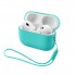 Силіконовий чохол із ремінцем ArmorStandart Silicone Case with straps для Apple AirPods Pro 3, Mint