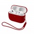 Силіконовий чохол з ремінцем ArmorStandart Silicone Case with straps для Apple AirPods Pro 3, Wine Red