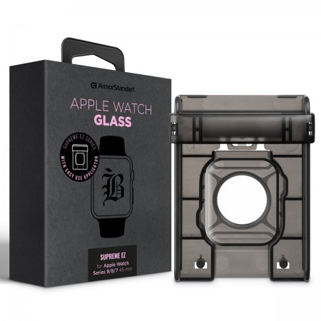 Захисне скло ArmorStandart Supreme Black Icon EZ для Apple Watch Series 9/8/7 45 mm