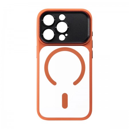 Чохол MagSafe з металевою рамкою камери ArmorStandart Y17 MagCase для Apple iPhone 15 Pro, Orange