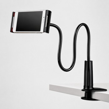Гибкий настольный держатель для смартфона и планшета MadeInFuture T8, 87 см, чёрный