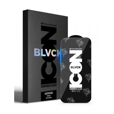 Захисне скло ArmorStandart Supreme Black Icon для Apple iPhone 18 Pro Max, з рамкою