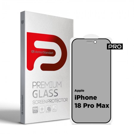 Защитное стекло ArmorStandart Pro Anti-spy Matte для Apple iPhone 18 Pro Max, 6.9