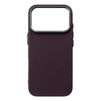 Чохол з MagSafe ArmorStandart LikeCarbon2 MagCase для Apple iPhone 18 Pro / 17 Pro, Checker Dark Cherry