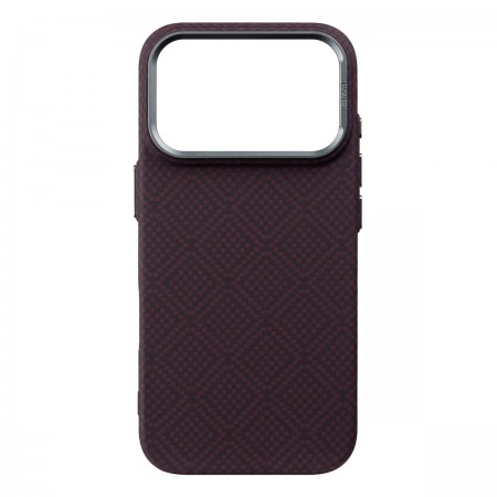 Чехол с MagSafe ArmorStandart LikeCarbon2 MagCase для Apple iPhone 18 Pro / 17 Pro, Checker Dark Cherry