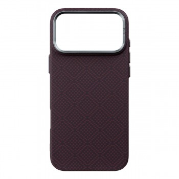 Чехол-накладка с MagSafe ArmorStandart LikeCarbon2 MagCase для Apple iPhone 18 Pro Max / 17 Pro Max, Checker Dark Cherry