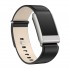 Кожаный ремешок ArmorStandart Leather Loop для Whoop 5.0, чёрный с серебристой фурнитурой