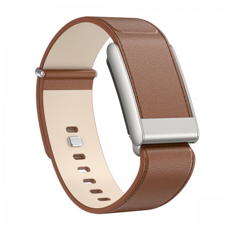 Шкіряний ремінець ArmorStandart Leather Loop для Whoop 5.0, каштановий зі сріблястими елементами