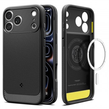 Протиударний чохол MagSafe Spigen Rugged Armor MagSafe для iPhone 18 Pro/17 Pro, Matte Black
