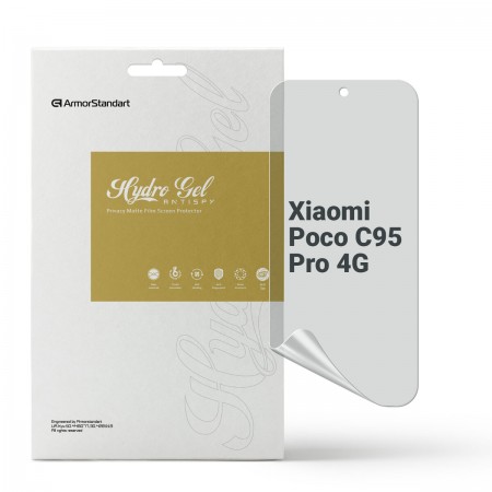 Гидрогелевая пленка ArmorStandart антишпион для Xiaomi Poco C95 Pro 4G, диагональ 6.9