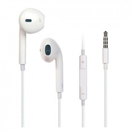 Навушники з мікрофоном no brand Earpods Copy White 3.5 мм, регулятор гучності