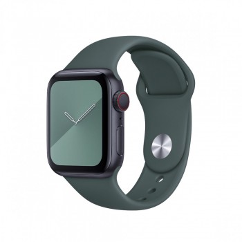 Ремешок для часов Sport Band для Apple Watch 38/40/41 мм серо-зеленый силикон
