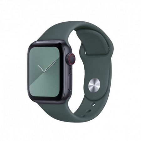 Ремешок для часов Sport Band для Apple Watch 38/40/41 мм серо-зеленый силикон