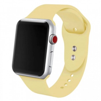 Ремінець для Apple Watch Sport Band 42/44/45/49 мм силіконовий жовтий
