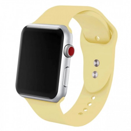 Ремінець для Apple Watch Sport Band 42/44/45/49 мм силіконовий жовтий