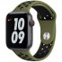 Ремешок для часов Sport Nike для Apple Watch 42/44/45/49 мм хаки черный силикон