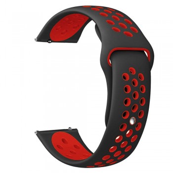 Ремінець Sport для Apple Watch Nike, 42 мм | 44 мм | 45 мм | 49 мм, чорний з червоним