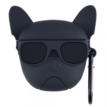 Захисний чохол для AirPods Emoji Series, чорний, силіконовий