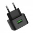 Мережевий зарядний пристрій Hoco C70A QC3.0 18W з кабелем USB-C 1м чорний