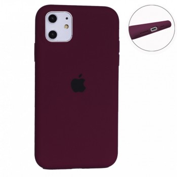 Силіконовий чохол no brand для iPhone 11 марсала повний розмір