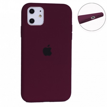 Силиконовый чехол no brand для iPhone 11 марсала полный размер
