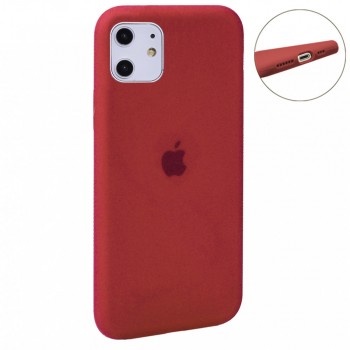 Чехол силиконовый для iPhone 11 красный матовый защита