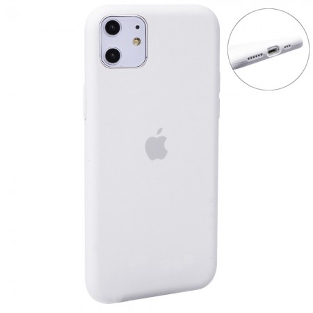 Чохол силіконовий для iPhone 11 білий матовий захист корпусу