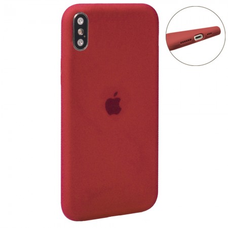 Силіконовий чохол для iPhone X та XS, червоний