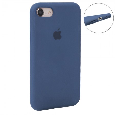 Силиконовый чехол no brand для iPhone 7/8/SE 2020 темно-синий, полный размер