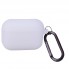 Чохол силіконовий для AirPods Pro з карабіном NightGlow білий, захист і зручність
