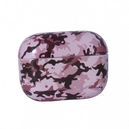 Чехол для AirPods Pro Military камуфляж розовый, ударопрочный, мягкий материал