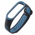 Ремінець силіконовий Sport Nike для Xiaomi Mi Band 5 6 чорний-синій дихаючий
