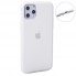 Силиконовый чехол no brand для iPhone 12/12 Pro 6.1 белый, матовый, полный размер