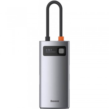 USB-хаб Baseus CAHUB-CY0G Metal Gleam Series USB-C 4 в 1, серый