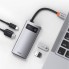 USB-хаб Baseus CAHUB-CY0G Metal Gleam Series USB-C 4 в 1, сірий