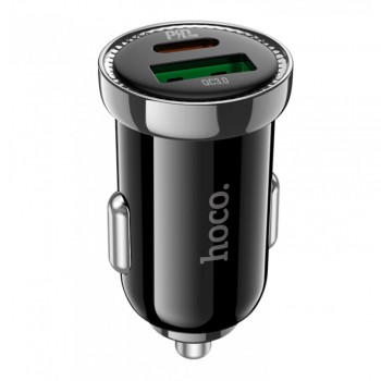 Автомобільний зарядний пристрій Hoco Z44 20W PD QC3.0 USB Type-C чорний