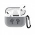 Чохол для AirPods 3 Simple силіконовий сірий з карабіном, тонкий дизайн