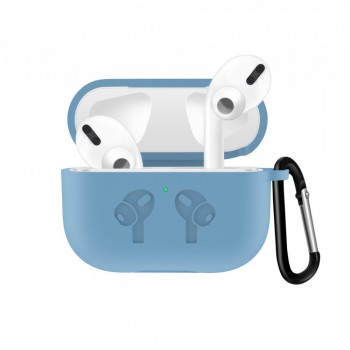 Чохол для AirPods 3 no brand силіконовий, з карабіном, Midnight Blue