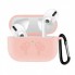 Чехол для AirPods 3 силиконовый Simple Pink Sand с карабином, тонкий дизайн